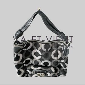 Coach Black and Gray Shoulder Bag